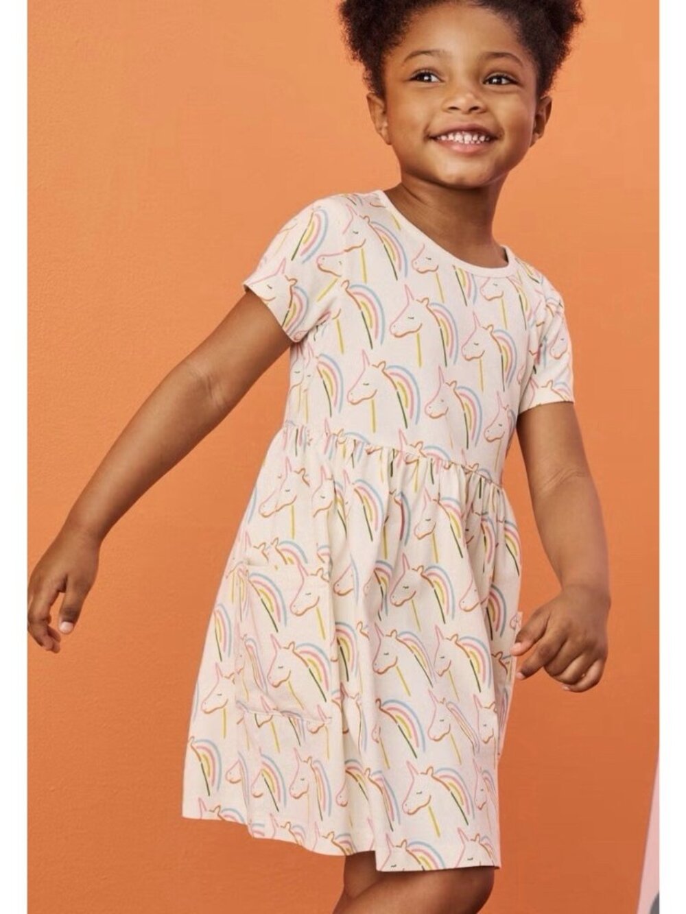 Hanna Andersson Playground Dress With Pockets Paige The Unicorn Print 6-7